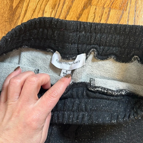 Black Sparkle Soemthing to Smile In Shorts - Picture 6 of 7